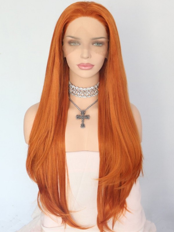 Capelli Umani Rossi Lunghi Naturali Con Pizzo Di Halloween
