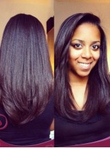 Parrucche In Pizzo Nero Naturale 360 Dritte Da 16".