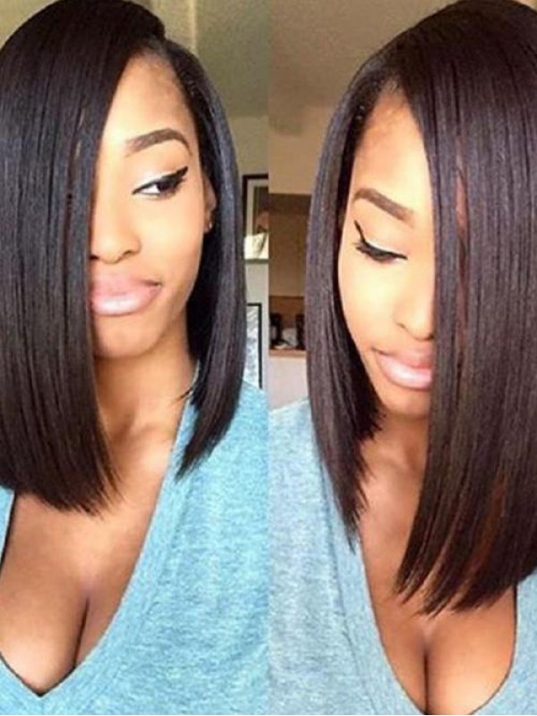 Parrucca Di Capelli Umani Di Remy Con Pizzo Frontale A 360 Cm Di Media Lunghezza