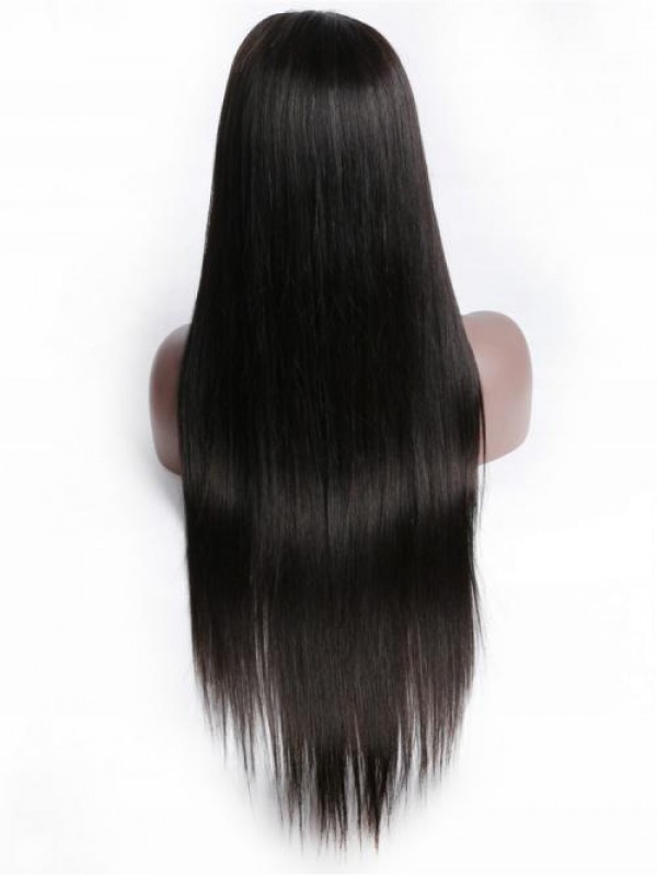 Parrucca Di Capelli Umani Di Remy Con Pizzo Frontale A 360° Lungo Rettilineo
