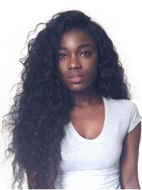 Parrucca Di Capelli Umani Di Remy Ricci Lunghi Ricci 360 Pizzo
