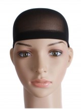 Cappuccio Per Parrucca In Nylon Taglia Unica 2 Pezzi Nero