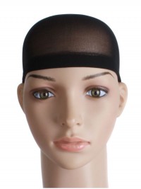 Cappuccio Per Parrucca In Nylon Taglia Unica 2 Pezzi Nero