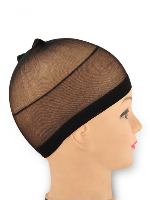 Cappuccio Per Parrucca In Nylon Taglia Unica 2 Pezzi Nero