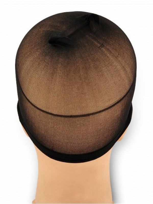 Cappuccio Per Parrucca In Nylon Taglia Unica 2 Pezzi Nero