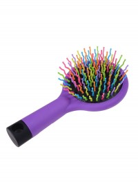 Rainbow Purple Brush Perm Wave Straight Pettine Di Bellezza Con Specchio