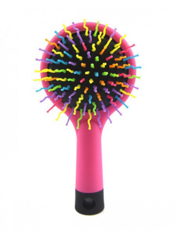 Spazzola Arcobaleno Perm Wave Straight Pettine Di Bellezza Con Specchio