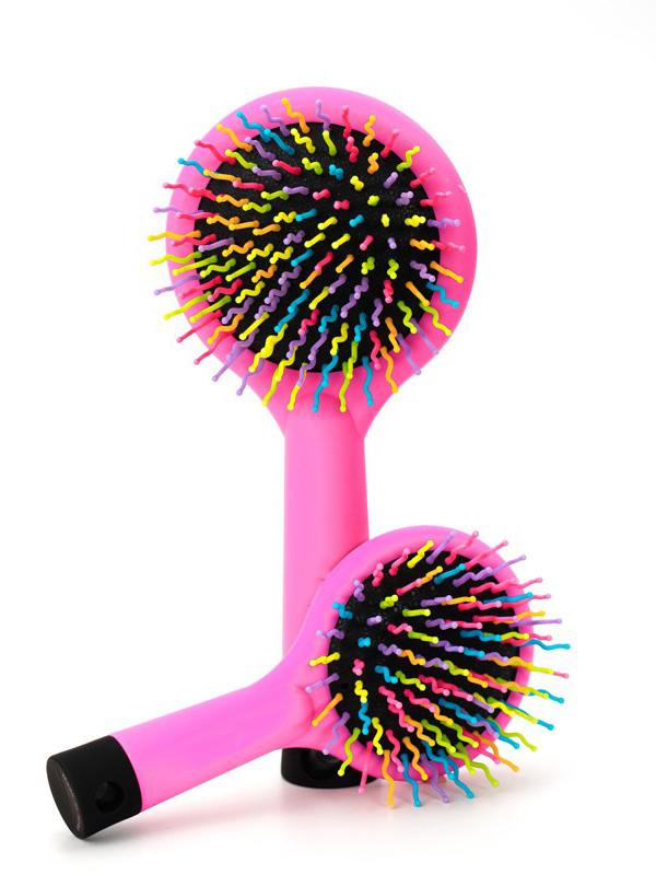 Spazzola Arcobaleno Perm Wave Straight Pettine Di Bellezza Con Specchio
