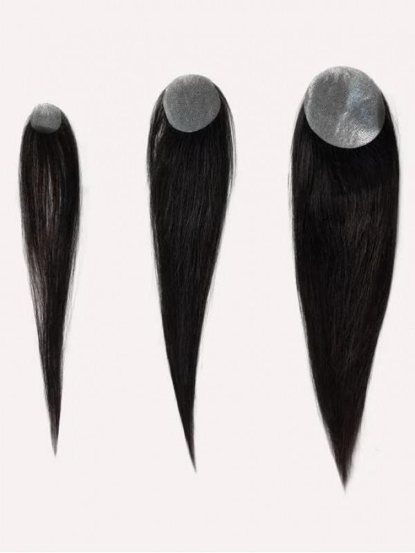 3 "* 3" I Capelli Umani A Base Di Pelle Completa Coprono Le Toppe Per Capelli Nessuna Soluzione Chirurgica Per L'Alopecia Areata