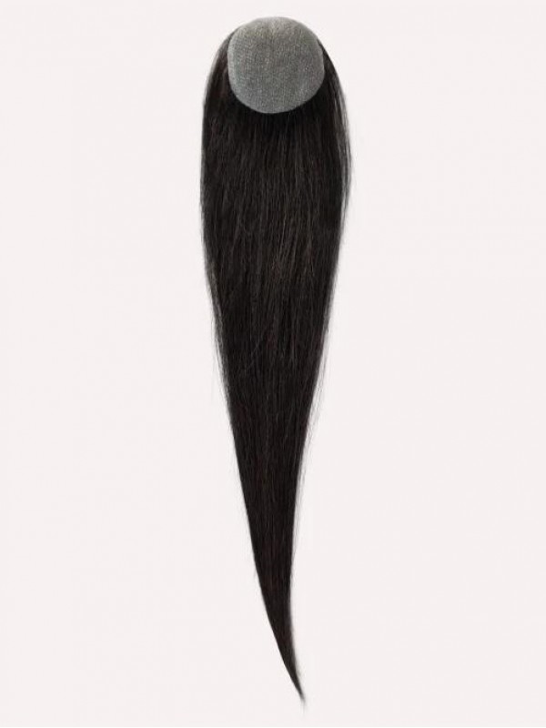 2 "* 2" Capelli Umani A Base Di Pelle Completa Coprono Le Toppe Dei Capelli Nessuna Soluzione Chirurgica Per L'Alopecia Areata