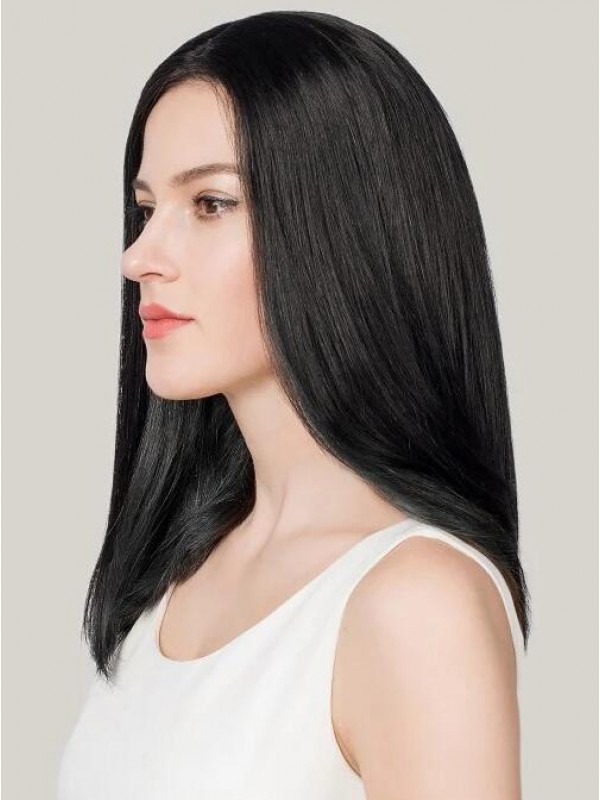 5,5 "* 5,5" Mono Top Remy Capelli Umani Topper Senza Frangia Frontale In Pizzo