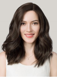 5 "* 6" Topper Per Capelli Umani Mono Remy Legato A Mano Piena 12 "