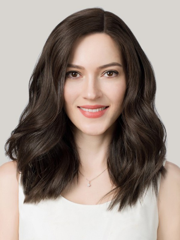 5 "* 6" Topper Per Capelli Umani Mono Remy Legato A Mano Piena 12 "