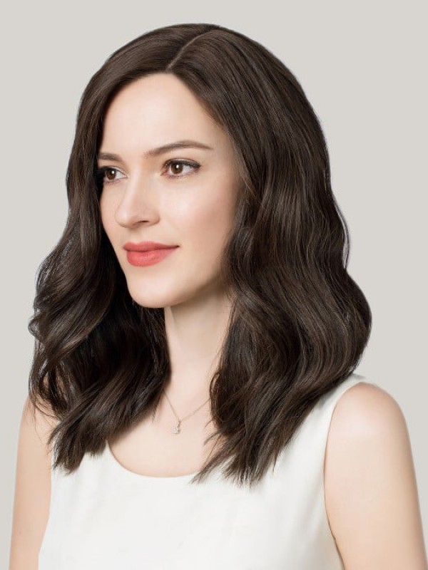 5 "* 6" Topper Per Capelli Umani Mono Remy Legato A Mano Piena 12 "