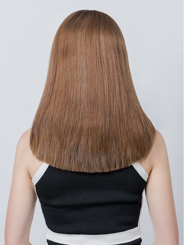 5 "* 6" Topper Per Capelli Umani Mono Remy Legato A Mano Piena 12 "