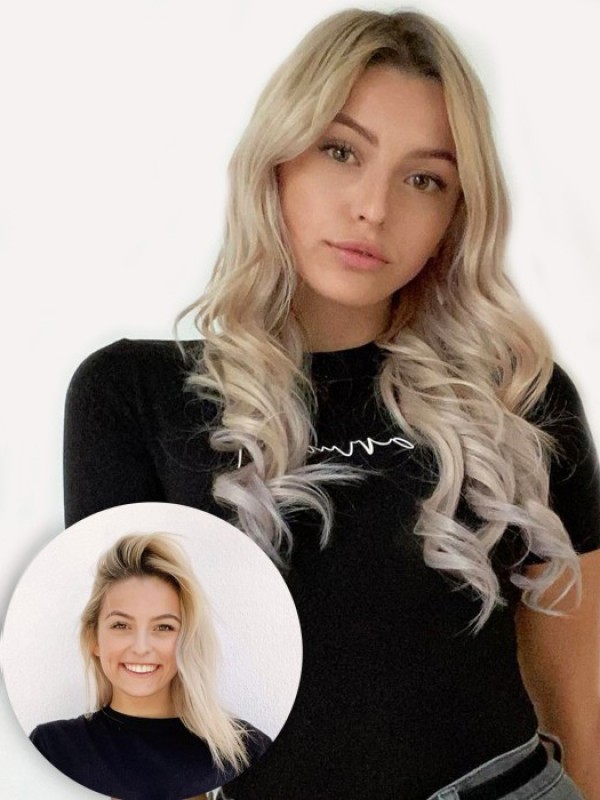 16 "140G 7 Pezzi Clip Classica Nelle Estensioni Dei Capelli Umani Di Remy