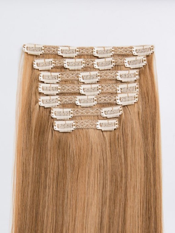 16 "140G 7 Pezzi Clip Classica Nelle Estensioni Dei Capelli Umani Di Remy