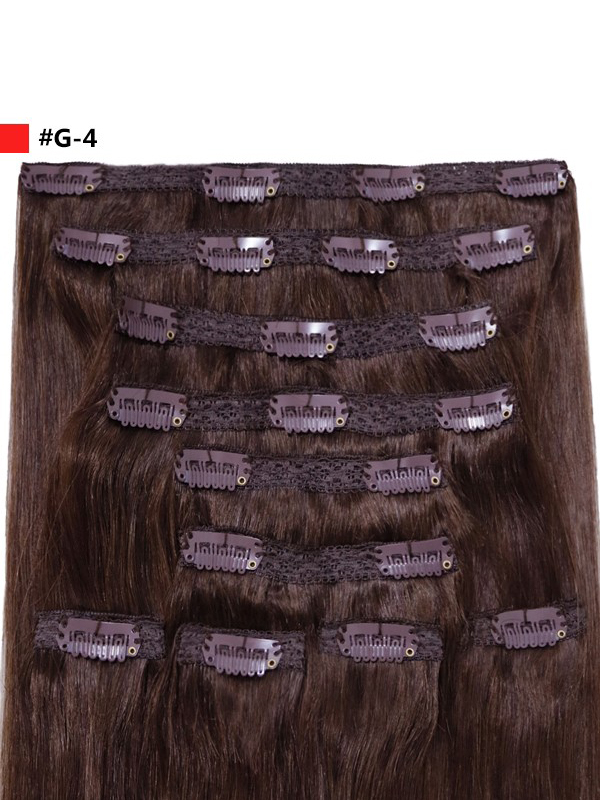 20 "200G 10 Pezzi Clip Classica Nelle Estensioni Dei Capelli Umani Di Remy