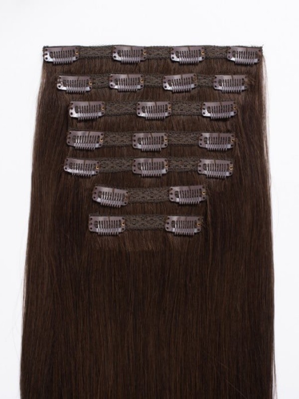 20 "180G 7 Pezzi Clip Classica Nelle Estensioni Dei Capelli Umani