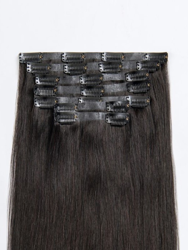 16 "120G 7 Pezzi Clip Invisibile Nelle Estensioni Dei Capelli Umani Di Remy