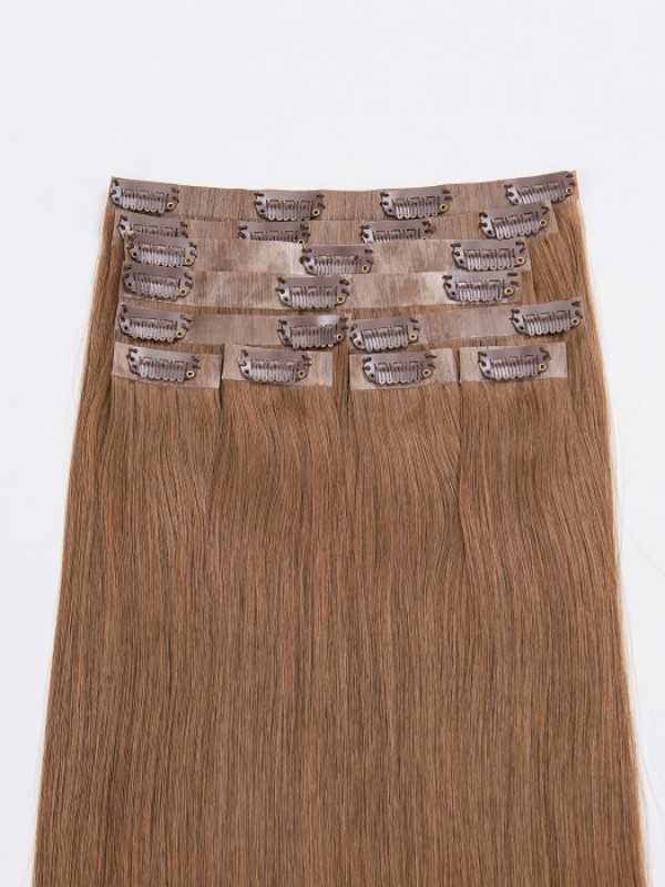 18 "160G 10 Pezzi Clip Invisibile Nelle Estensioni Dei Capelli Umani