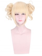 Parrucche Per Cosplay Senza Cappuccio Corte Bionde Con Frangetta E 2 Panini Staccabili Con Clip Da 10 Pollici