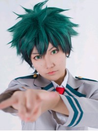 My Hero Academy Little Hero Green Valley Parrucche Sintetiche Senza Cappuccio Bicolore Da 10 Pollici