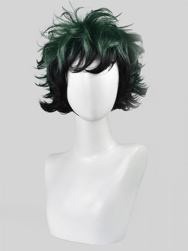 My Hero Academy Little Hero Green Valley Parrucche Sintetiche Senza Cappuccio Bicolore Da 10 Pollici