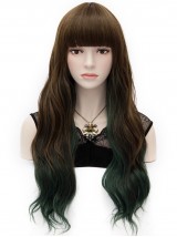 Parrucca Senza Cappuccio Ondulata Lunga Giapponese Harajuku Lolita Con Frangetta 24 Pollici