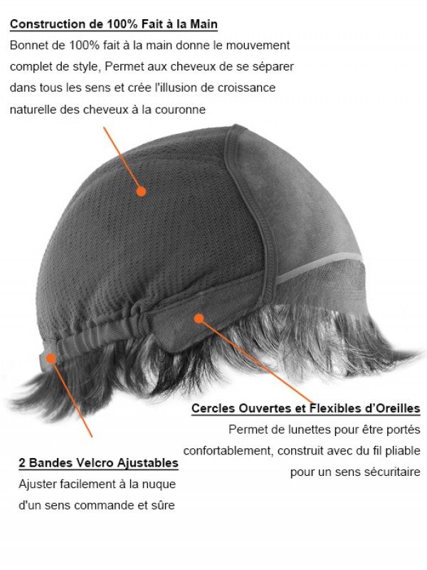 Parrucche Lunghe Diritte 100% Capelli Castani Naturali Di Remy Annodati A Mano