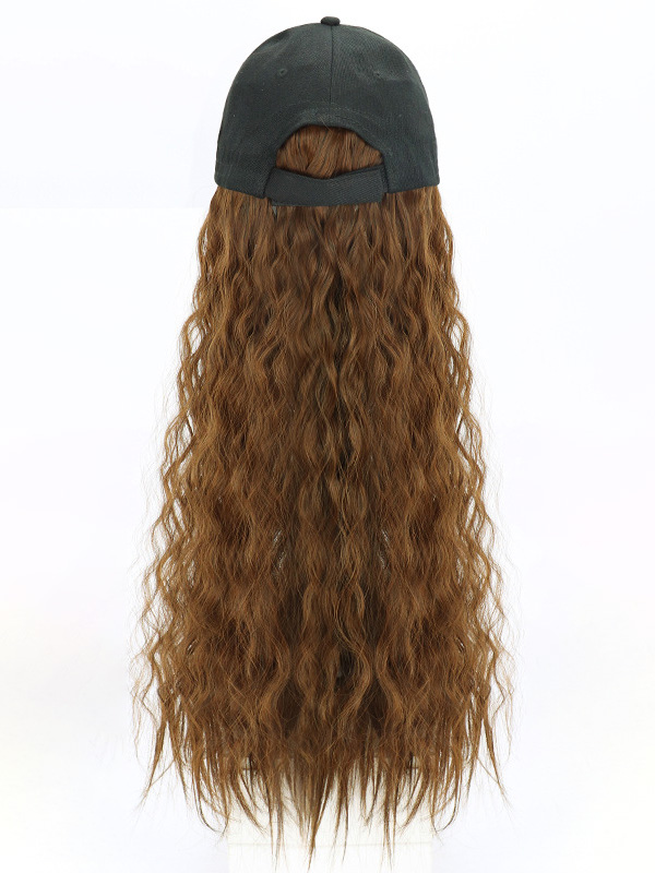 Parrucche Sintetiche Ondulate Lunghe 28 Pollici Con Cappello Da Baseball Da Donna