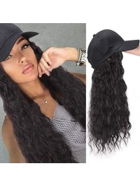 Parrucche Sintetiche Ondulate Lunghe 28 Pollici Con Cappello Da Baseball Da Donna
