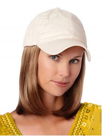Parrucche Sintetiche Stile Bob Corto 12 Pollici Con Cappello Da Baseball Bianco