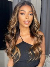 Parrucche Di Capelli Umani Castani Ombre Da 18 Pollici Per Donne Nere