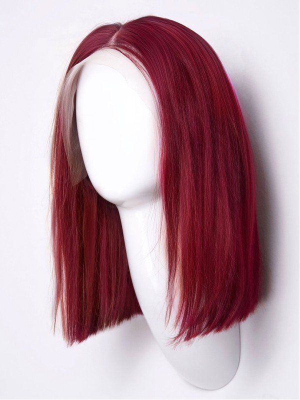 Le Migliori Parrucche Per Capelli Umani Rosso Ciliegia Con Pizzo Frontale Da 12 Pollici