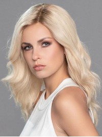 Parrucche Per Capelli Umani In Monofilamento Ondulato Lungo Naturale