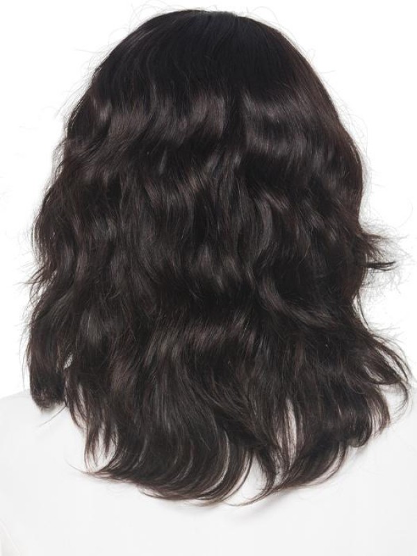 Parrucche Afro Di Capelli Umani Di Media Lunghezza Con Onde Profonde Ed Eleganti