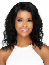 Parrucche Afro-americane Ondulate Perfette Con Capelli Umani Remy Anteriori In Pizzo Nero