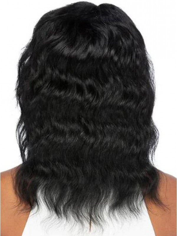 Parrucche Afro-americane Ondulate Perfette Con Capelli Umani Remy Anteriori In Pizzo Nero