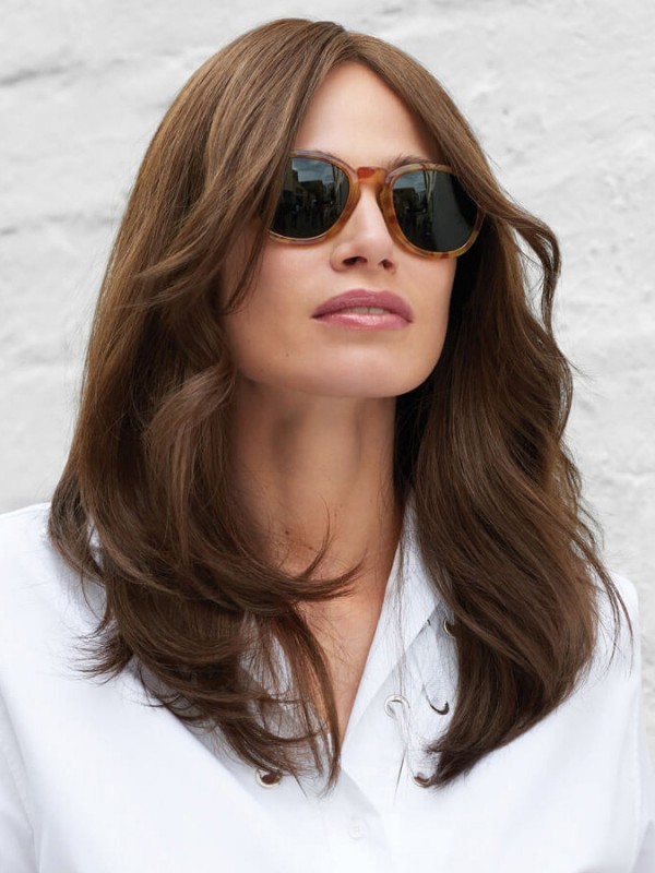 Parrucca Da Donna Parrucche Castane Lunghe Di Capelli Umani Remy Senza Cappuccio