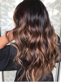 Parrucche  Pizzo Pieno Capelli Umani Misti Marroni Naturali Di Densità Del 150%