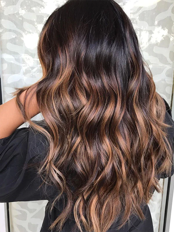 Parrucche  Pizzo Pieno Capelli Umani Misti Marroni Naturali Di Densità Del 150%