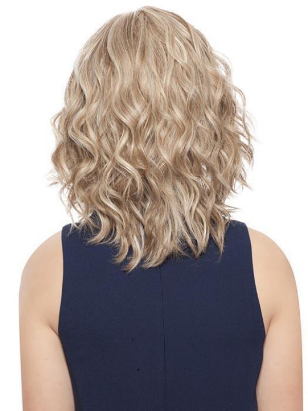 Parrucche Da Donna Parrucche Ondulate Alla Moda Con Lunghezza Delle Spalle E Capelli Umani