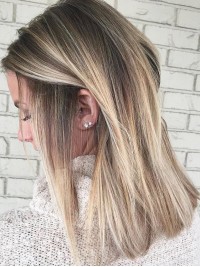 Parrucche Umane Senza Cappuccio Da 16" Con Evidenziazione Bionda Dritta Ombre