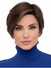 Parrucca Stile Parrucche Corte Per Capelli Umani Diritte Senza Cappuccio Pixie