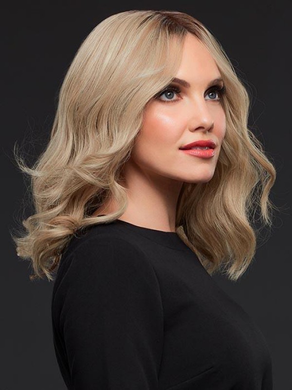 Parrucca Anteriore In Pizzo Con Capelli Umani Remy Ondulati Da 16" Senza Frangia