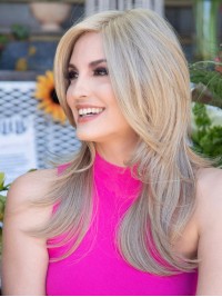 Parrucche Lunghe E Sensuali A Strati Da 16" Senza Cappuccio In Capelli Umani Al 100%
