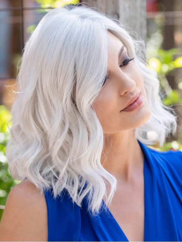 Parrucca Chic Parrucche Morbide Da 14" Con Pizzo Ondulato Anteriore Al 100% Per Capelli Umani