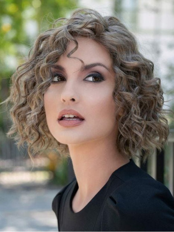Parrucche Lace Front Bob Testurizzate Alla Lunghezza Del Mento Capelli Umani
