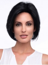 Parrucche Di Capelli Umani Senza Cappuccio Da 8" Corte E Confortevoli